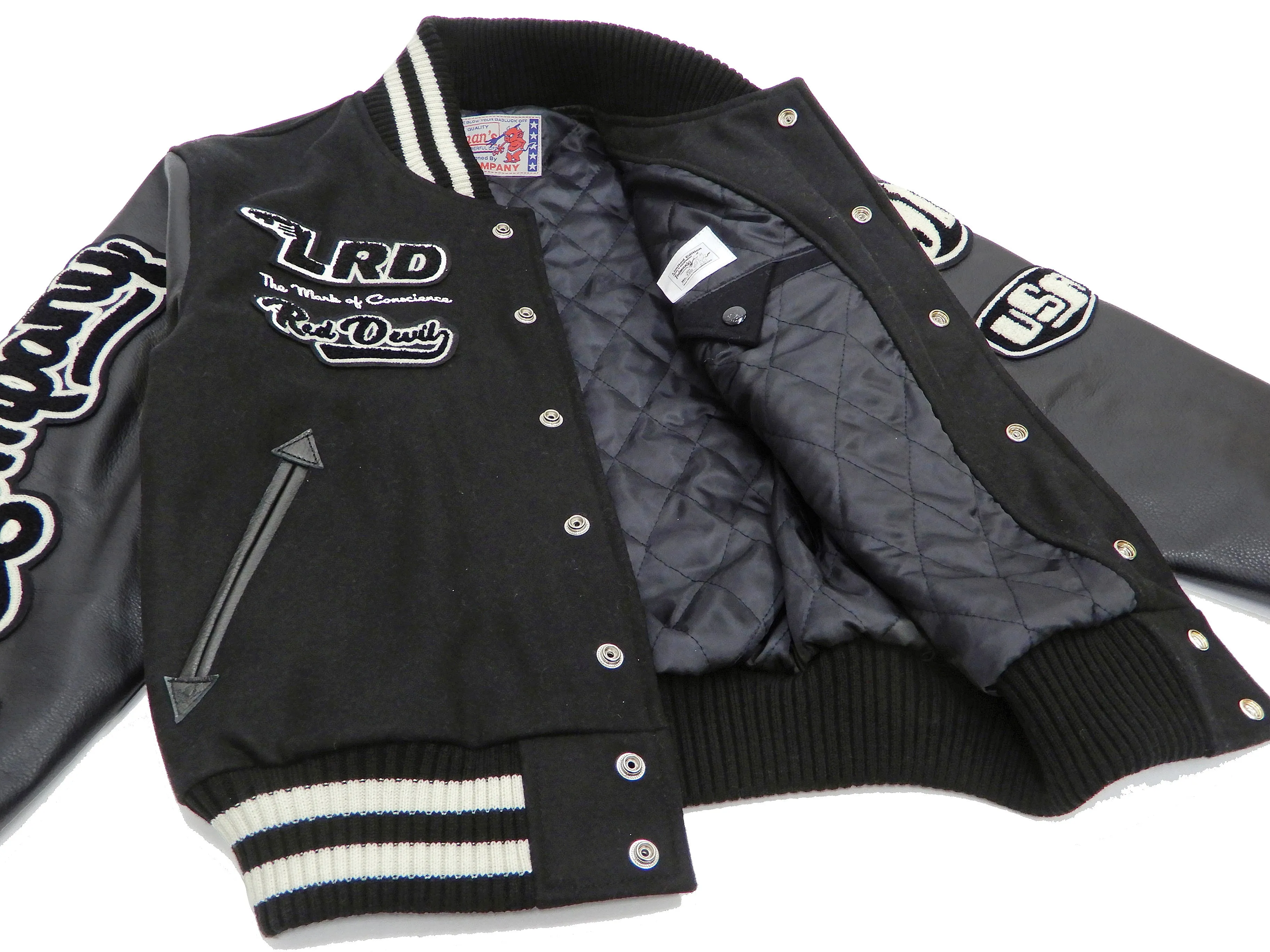 Tedman Varsity Jacket Men's Letterman Jacket Custom Award Jacket TDJ-22000 Black