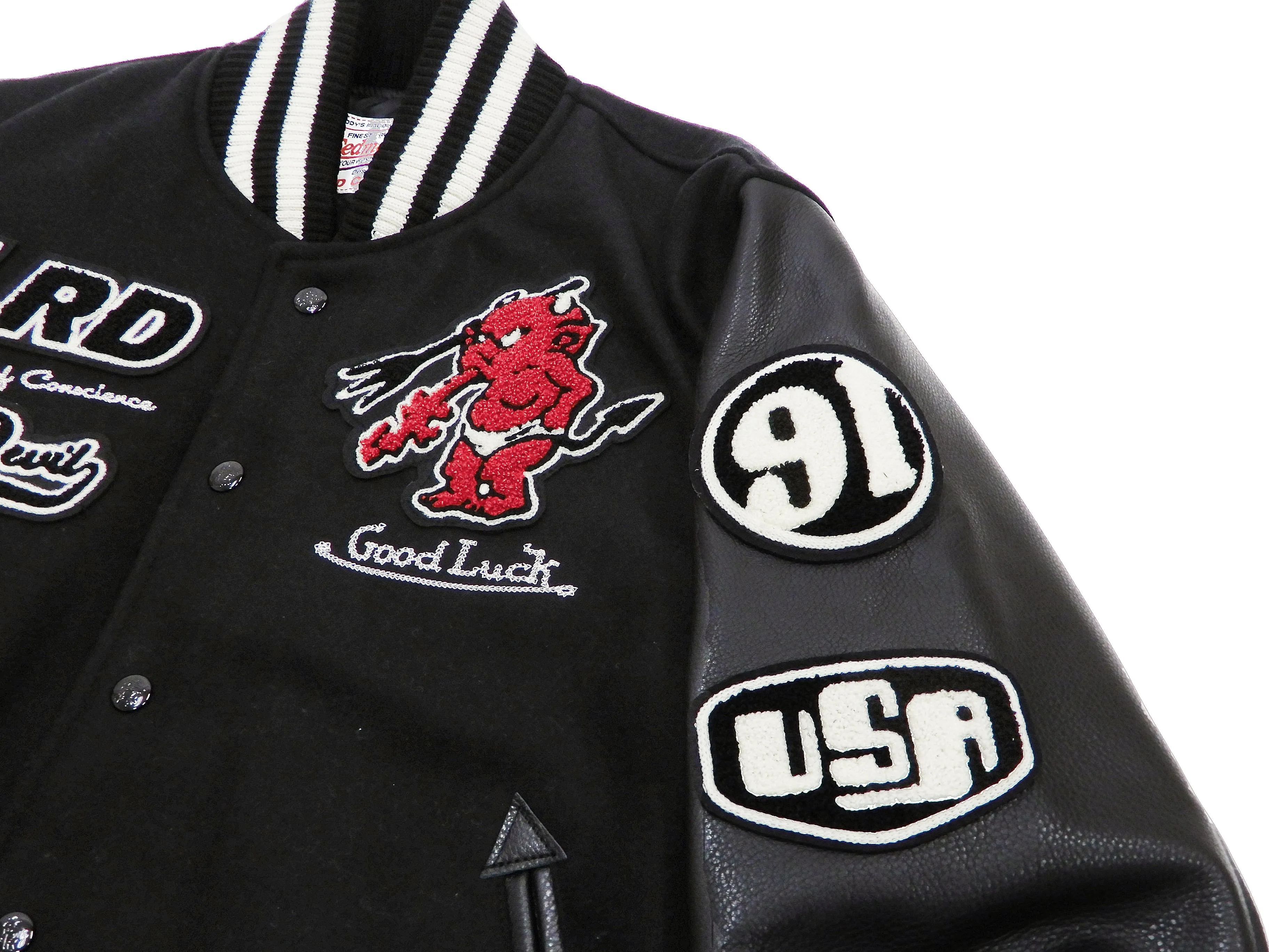 Tedman Varsity Jacket Men's Letterman Jacket Custom Award Jacket TDJ-22000 Black