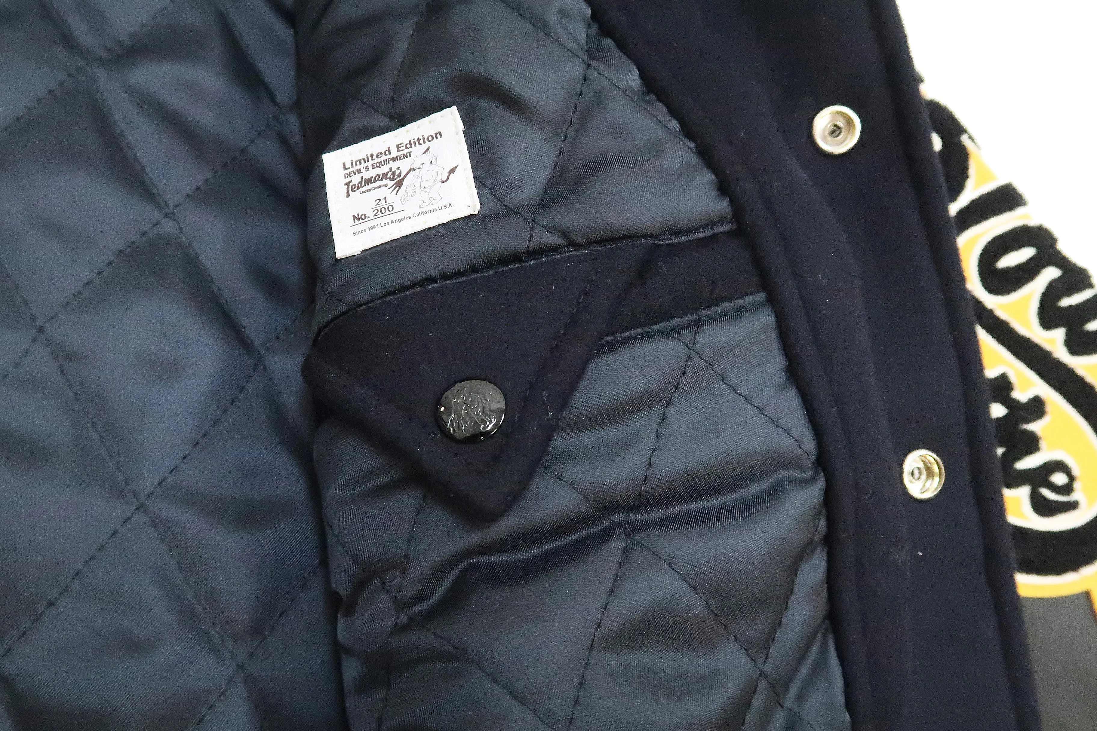 Tedman Varsity Jacket Men's Letterman Jacket Custom Award Jacket TDJ-23000 Navy-Blue/Black