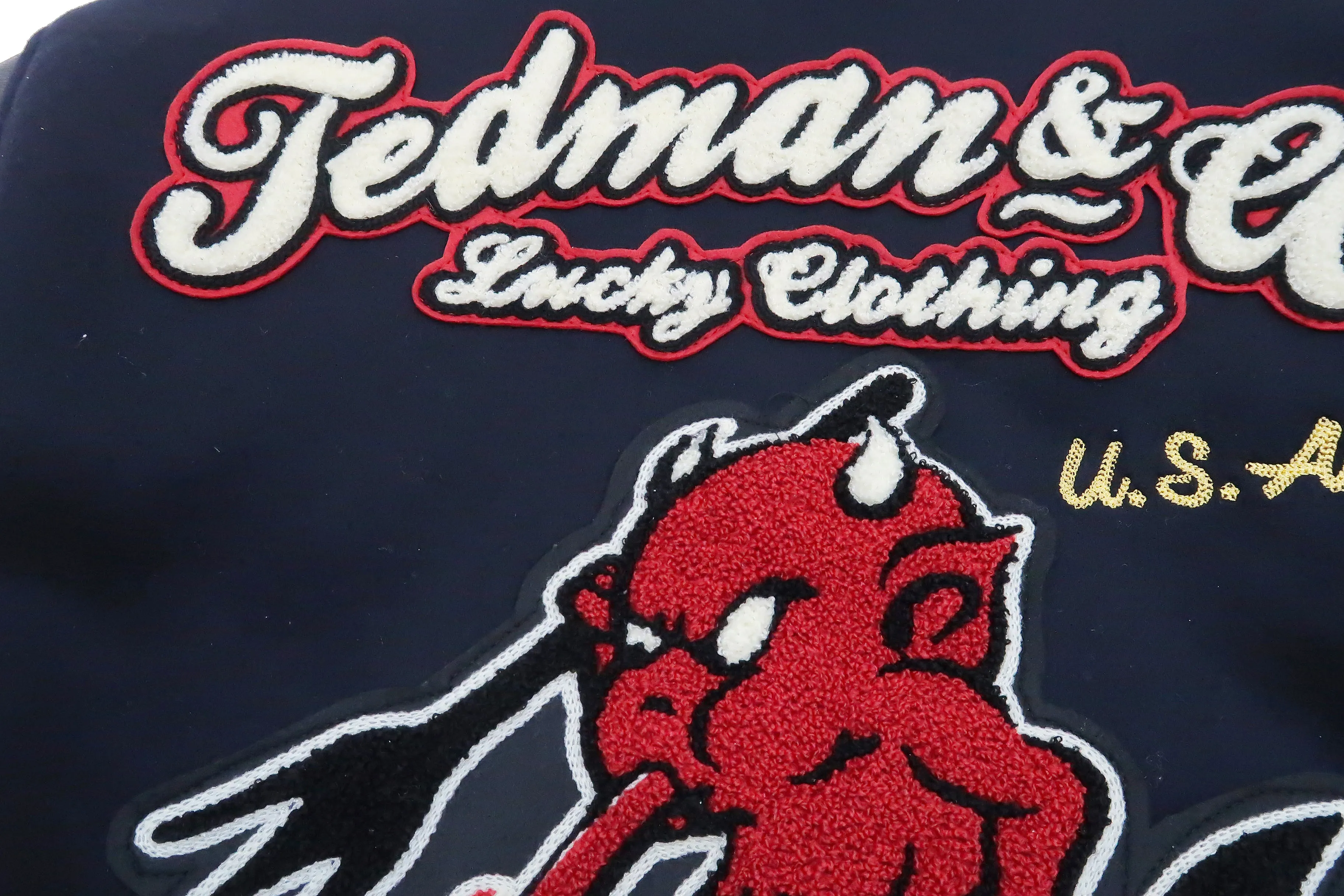 Tedman Varsity Jacket Men's Letterman Jacket Custom Award Jacket TDJ-23000 Navy-Blue/Black