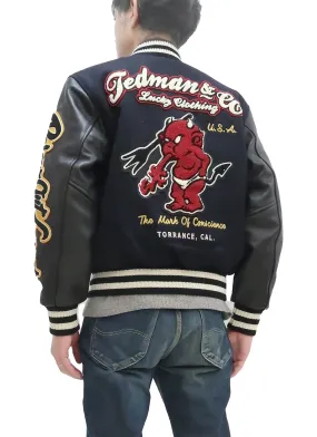 Tedman Varsity Jacket Men's Letterman Jacket Custom Award Jacket TDJ-23000 Navy-Blue/Black