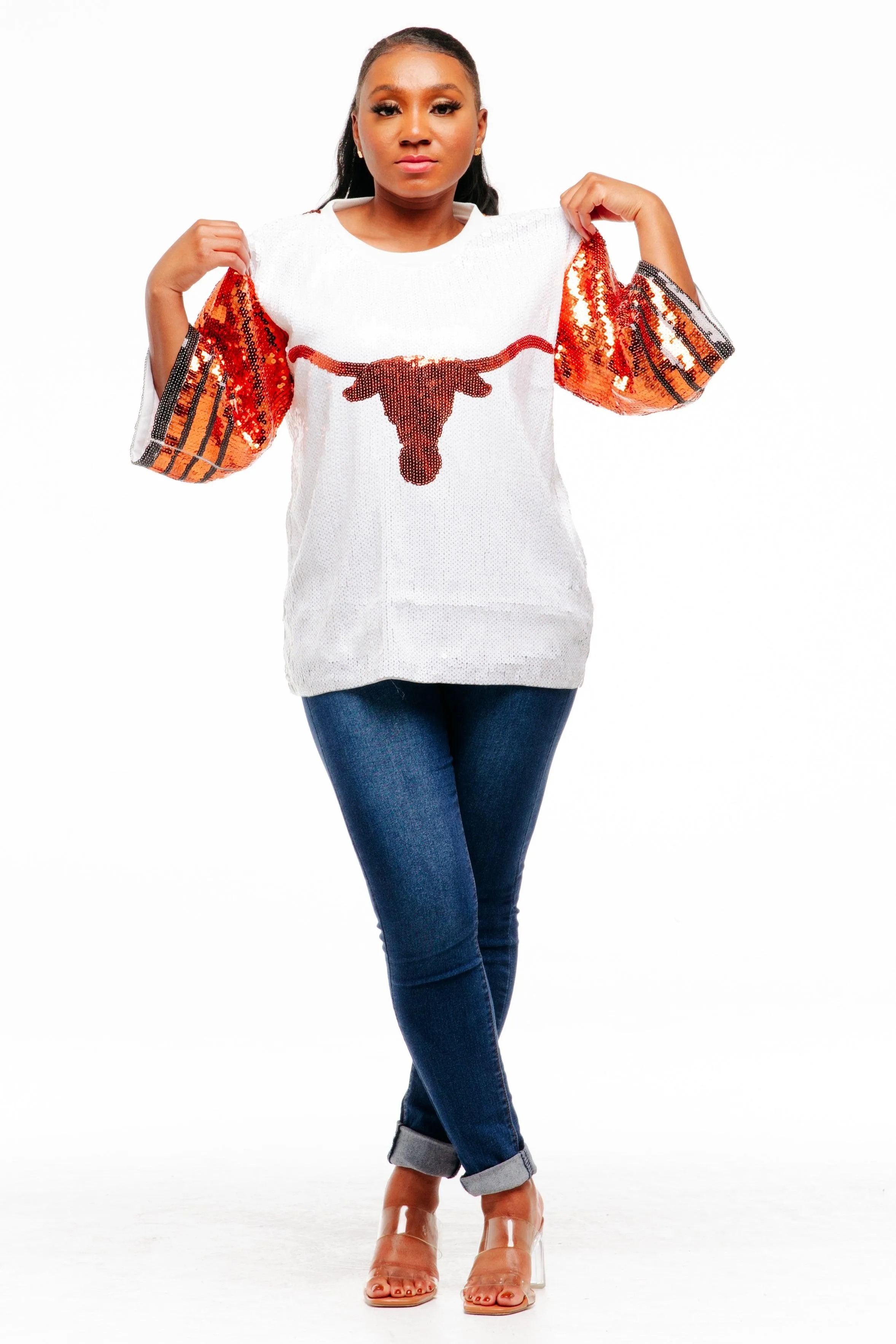 Texas College Sequin Shirt
