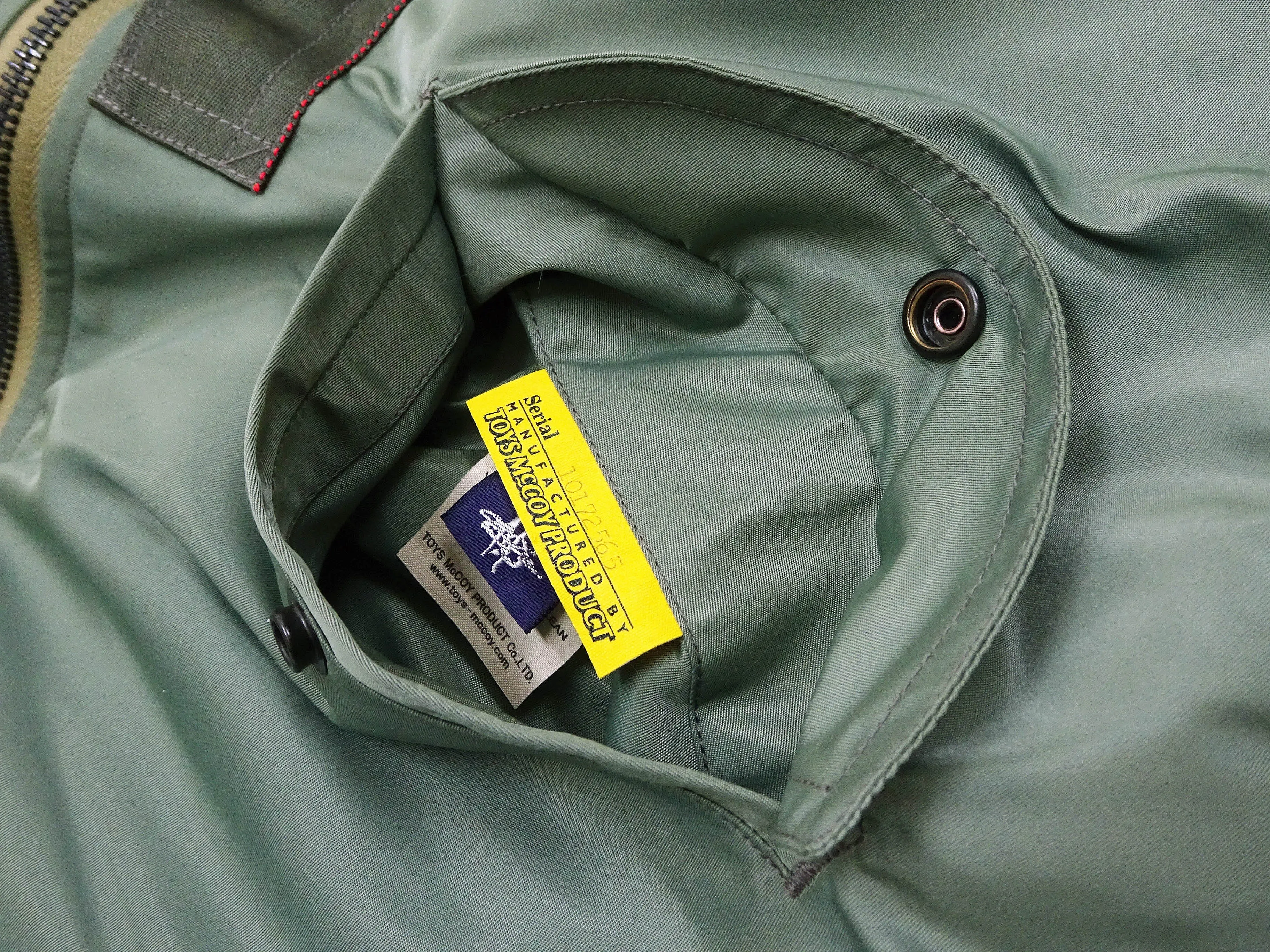 TOYS McCOY Jacket Men's L-2B Flight Jacket L2B Bomber Jacket with Patches TMJ2314 Sage-Green