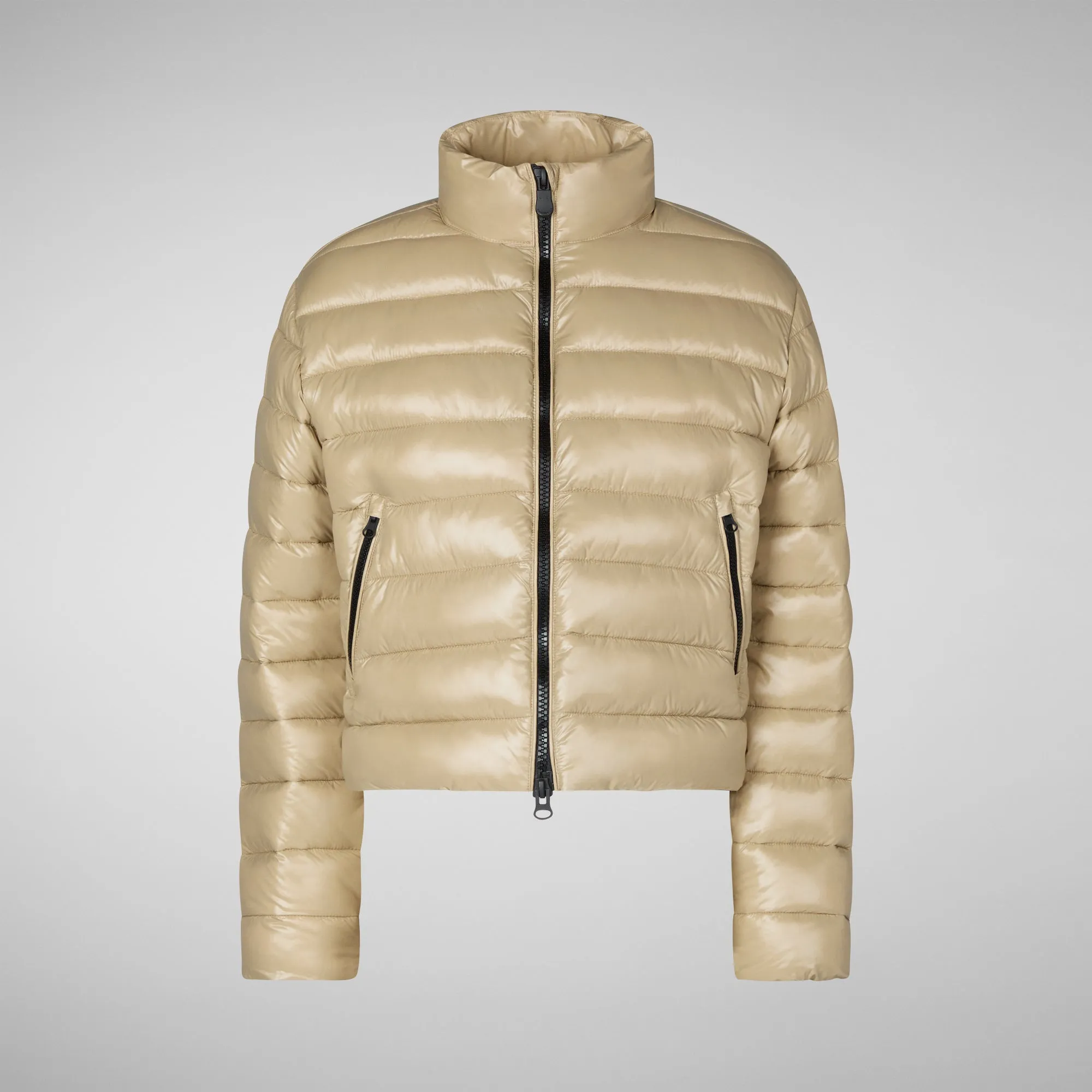 Women's animal free Puffer myra in wood beige