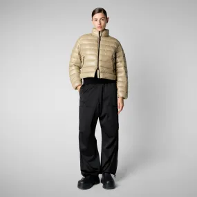 Women's animal free Puffer myra in wood beige