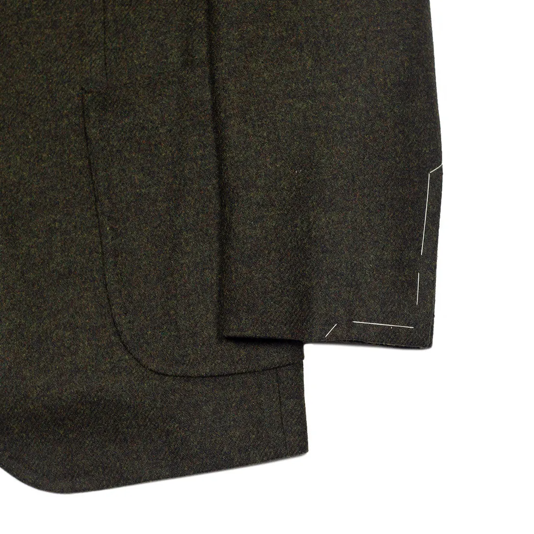 x Sartoria Carrara: Sport coat in forest green Abraham Moon lambswool twill 12/13oz